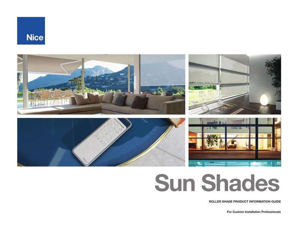 Nice Sun Shades roller-shade product guide cover